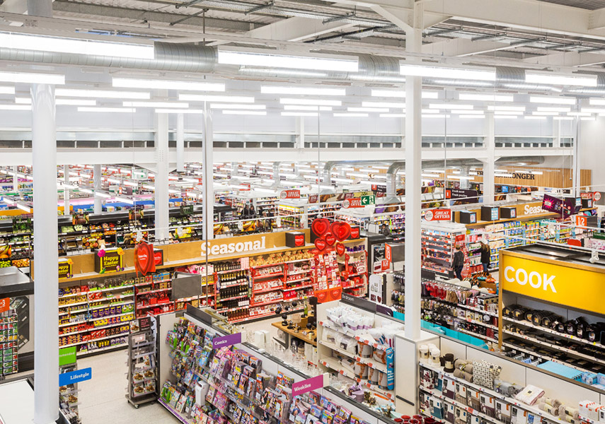 Supermarket lighting retrofit